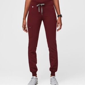 Figs Zamora Jogger Scrub Pants Burgundy